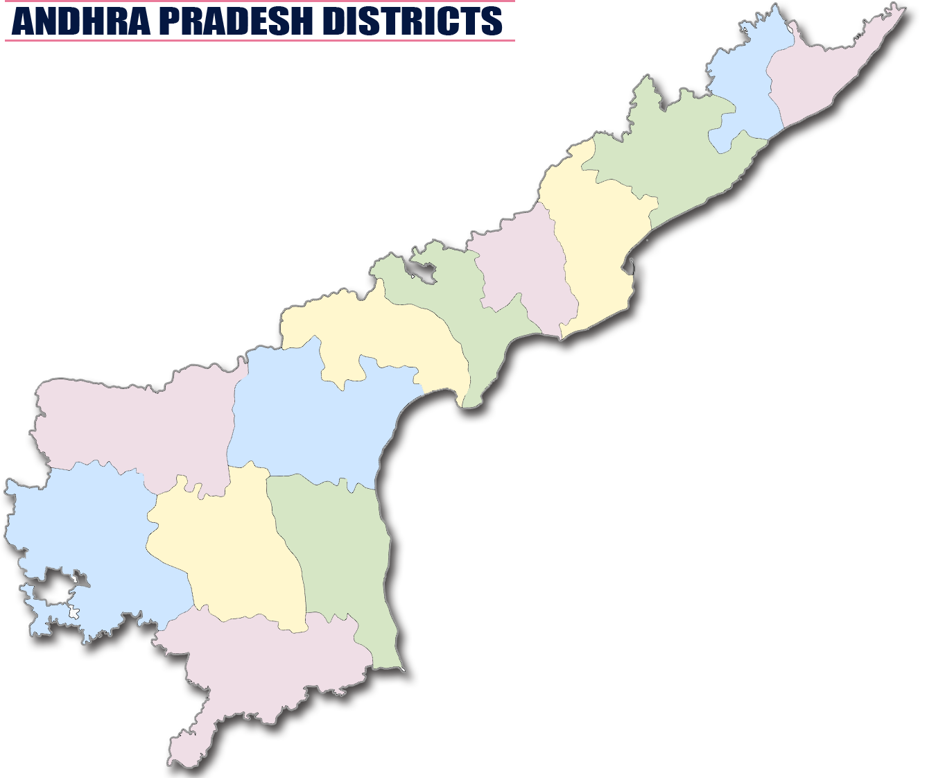 Andhra Pradesh state with districts map logo